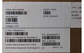 Lenovo 5M11S09798 C-Cover with keyboard, Portuguese, Black, Backlight, UK