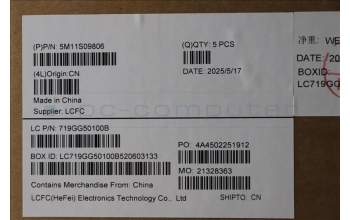 Lenovo 5M11S09806 MECH_ASM FRUKBD W/C CZE/SLK BL(SRX)UK BK