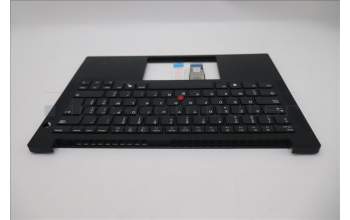 Lenovo 5M11S09888 C-Cover with keyboard, Belgian, Black, UK