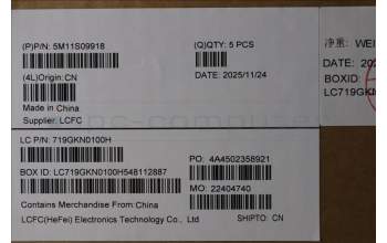 Lenovo 5M11S09918 C-Cover with keyboard, Nordic, Black, UK