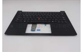 Lenovo 5M11S09960 C-Cover with keyboard, Arabic, Black, Backlight, US