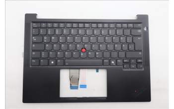 Lenovo 5M11S09980 C-Cover with keyboard, German, Black, Backlight, UK
