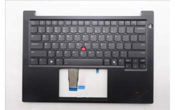 Lenovo 5M11S10040 C-Cover with keyboard, US English Euro, Black, Backlight, US