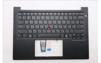 Lenovo 5M11S10082 C-Cover with keyboard, Ukraine, Black, Backlight, US