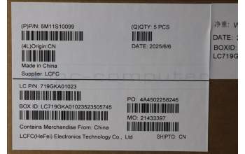 Lenovo 5M11S10099 C-Cover with keyboard, Spanish, Black, UK