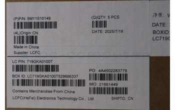 Lenovo 5M11S10149 C-Cover with keyboard, Brazil Portuguese, Black, UK