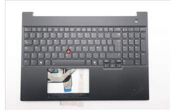 Lenovo 5M11S10166 C-Cover with keyboard, Belgian, Black, Backlight, UK