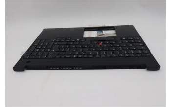 Lenovo 5M11S10166 C-Cover with keyboard, Belgian, Black, Backlight, UK
