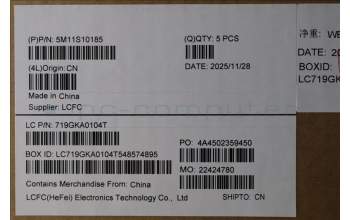 Lenovo 5M11S10185 C-Cover with keyboard, Hungarian, Black, Backlight, UK