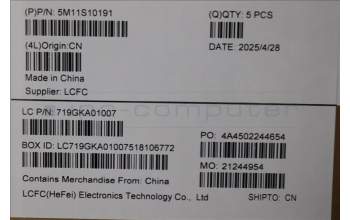 Lenovo 5M11S10191 C-Cover with keyboard, Italian, Black, Backlight, UK