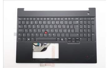 Lenovo 5M11S10216 C-Cover with keyboard, Switzerland, Black, Backlight, UK