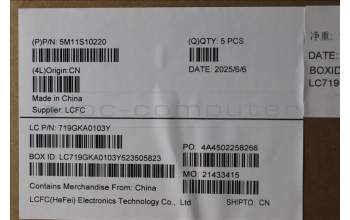 Lenovo 5M11S10220 MECH_ASM FRU KB CCV UKE BL(Chicony)UK BK