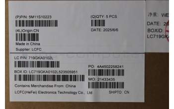Lenovo 5M11S10223 MECH_ASM KB CCV EUROENG BL(Chicony)US BK