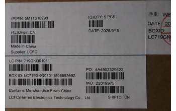 Lenovo 5M11S10298 C-Cover with keyboard, Portuguese, Black, UK