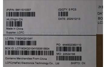 Lenovo 5M11S10307 C-Cover with keyboard, Nordic, Black, UK