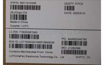 Lenovo 5M11S10346 C-Cover with keyboard, Arabic, Black, Backlight, US