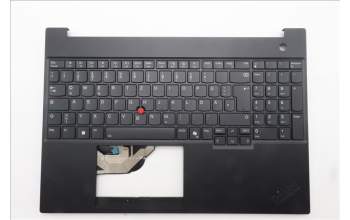 Lenovo 5M11S10360 C-Cover with keyboard, German, Black, Backlight, UK