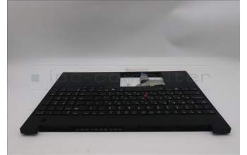 Lenovo 5M11S10369 C-Cover with keyboard, Hebrew, Black, Backlight, US
