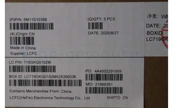 Lenovo 5M11S10388 C-Cover with keyboard, Slovenian, Black, Backlight, UK