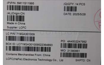 Lenovo 5M11S11995 MECH_ASM OLED AR/VRR_TCH_MIPI_CV_LBO+Sum