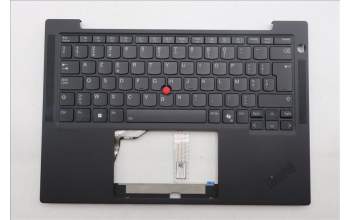 Lenovo 5M11S15567 C-Cover with keyboard, Belgian, Black, Backlight, UK