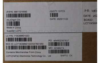 Lenovo 5M11S15590 C-Cover with keyboard, US English Euro, Black, Backlight, US