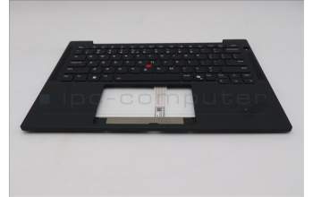 Lenovo 5M11S15590 C-Cover with keyboard, US English Euro, Black, Backlight, US