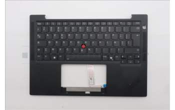 Lenovo 5M11S15594 C-Cover with keyboard, French, Black, Backlight, US