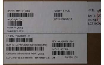 Lenovo 5M11S15630 C-Cover with keyboard, Norwegian, Black, Backlight, UK