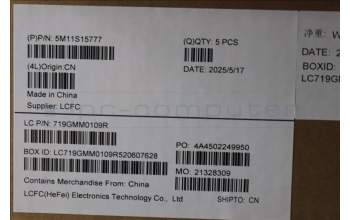 Lenovo 5M11S15777 MECH_ASM BL KB BK MG WW UKE LTN