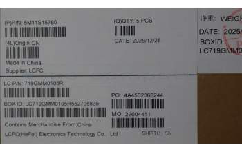 Lenovo 5M11S15780 C-Cover with keyboard, Ukraine, Black, Backlight, WWAN, US