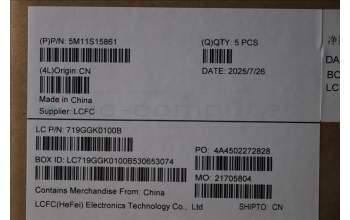 Lenovo 5M11S15861 C-Cover with keyboard, Arabic, Black, Backlight, US