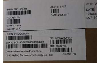 Lenovo 5M11S15865 C-Cover with keyboard, Belgian, Black, Backlight, UK