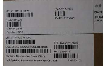 Lenovo 5M11S15889 C-Cover with keyboard, English, Black, Backlight, US