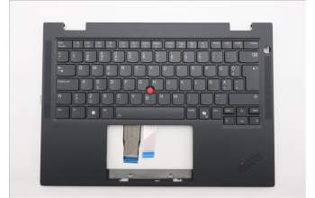 Lenovo 5M11S15893 C-Cover with keyboard, Estonian, Black, Backlight, UK