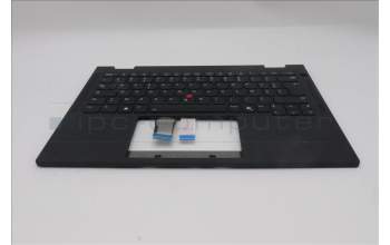 Lenovo 5M11S15903 C-Cover with keyboard, French, Black, Backlight, US