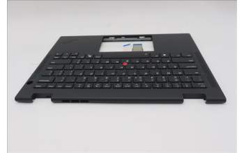 Lenovo 5M11S16045 C-Cover with keyboard, US English Euro, Black, Backlight, WWAN, US