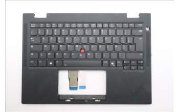 Lenovo 5M11S16049 C-Cover with keyboard, French, Black, Backlight, WWAN, US