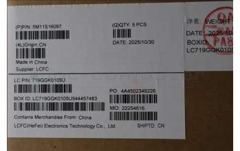 Lenovo 5M11S16097 C-Cover with keyboard, Nordic, Black, Backlight, WWAN, UK