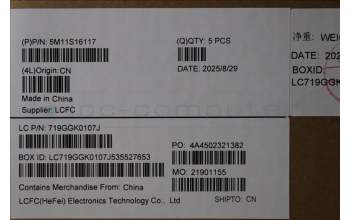 Lenovo 5M11S16117 C-Cover with keyboard, Swedish/Finnish, Black, Backlight, WWAN, UK