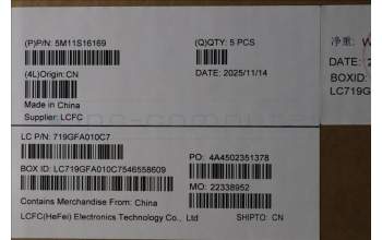 Lenovo 5M11S16169 C-Cover with keyboard, Bulgarian, Black, Backlight, UK