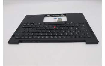 Lenovo 5M11S16189 C-Cover with keyboard, Estonian, Black, Backlight, UK
