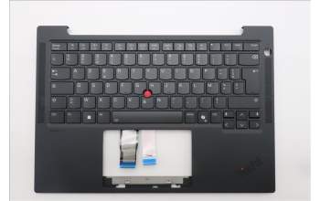 Lenovo 5M11S16199 C-Cover with keyboard, French, Black, Backlight, US