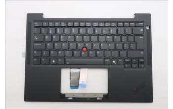 Lenovo 5M11S16251 C-Cover with keyboard, Portuguese, Black, Backlight, UK