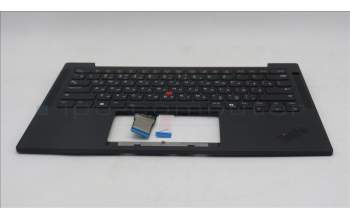 Lenovo 5M11S16255 C-Cover with keyboard, Russian, Black, Backlight, US
