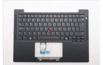 Lenovo 5M11S16331 C-Cover with keyboard, Danish, Black, Backlight, WWAN, UK