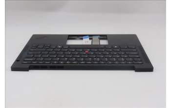 Lenovo 5M11S16343 C-Cover with keyboard, US English Euro, Black, Backlight, WWAN, US