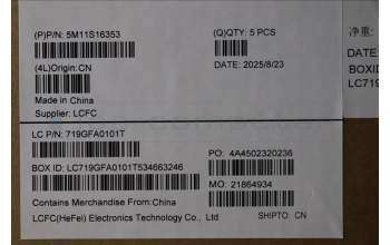 Lenovo 5M11S16353 C-Cover with keyboard, German, Black, Backlight, WWAN, UK