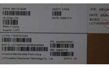 LENOVO 5M11S16440 MECH_ASM BL KB BK WW UKE CHY