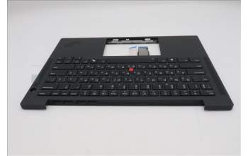 Lenovo 5M11S16443 C-Cover with keyboard, Ukraine, Black, Backlight, WWAN, US